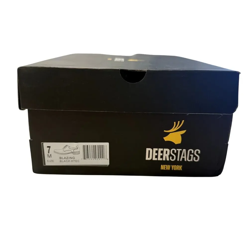 Deer Stags Blazing Boys' Oxford Dress Shoes in Black, Size 7Y